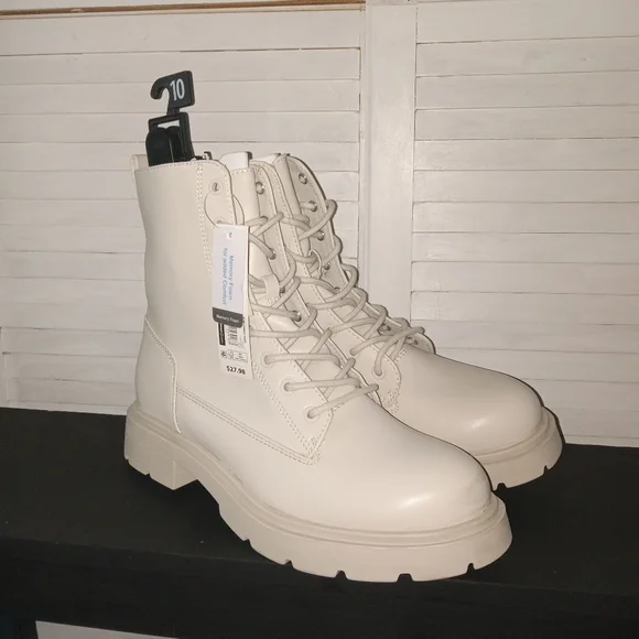 No Boundaries Shoes White Combat Boots Poshmark